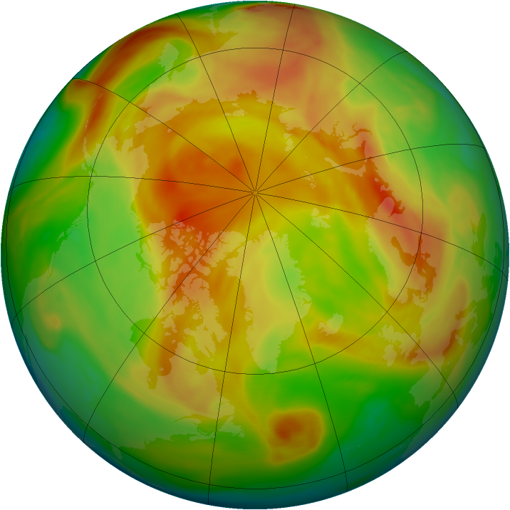 Arctic ozone map for 20 April 2005